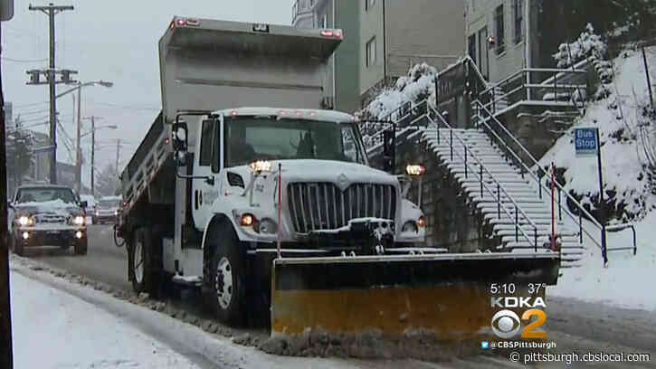 Pittsburgh Weather: Plow Trucks Struggle To Keep Up With Heavy Snowfall