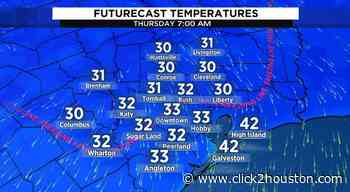 Houston-area forecast: Back Into The Freezer Tomorrow Morning! - KPRC Click2Houston