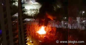 Another fire ravages a tent encampment in Toronto - blogTO