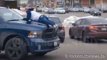 Toronto driver charged after altercation leaves man clinging to moving pick-up truck - CTV Toronto