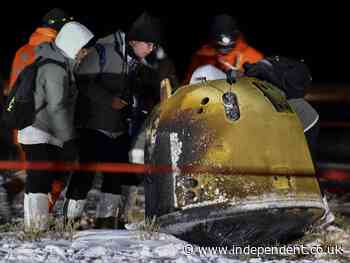 Chinese space capsule returns to Earth carrying moon rocks