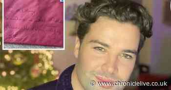 Joe McElderry stunned as VERY vaguely addressed Xmas card arrives