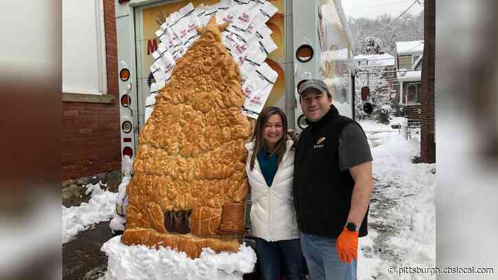 Mancini’s Bakery Creates Giant Christmas Tree Out Of Bread