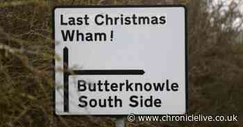 Wham's 'Last Christmas' appears on County Durham road sign in mystery prank