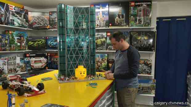 Calgarian reconstructs The Bow building out of thousands of LEGO blocks