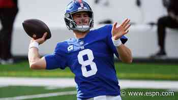 Giants QB Jones uncertain to play vs. Browns