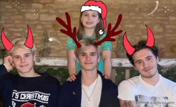 Brooklyn Beckham Didn't Seem to Enjoy Taking the Family Christmas Photo This Year - Watch Video
