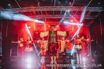 Drive-in Aladdin pantomime at Gisburne Park Pop Up, Ribble Valley
