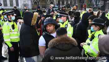 Five police officers injured as 29 arrested at anti-lockdown protest