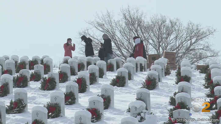 Wreaths Laid On Headstones Of National Cemetery Of The Alleghenies