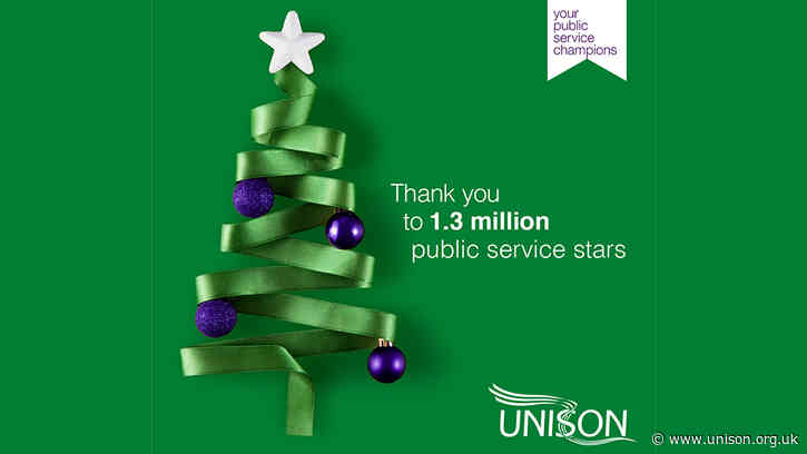 UNISON sends a very public festive ‘thank you’ to its 1.3m members