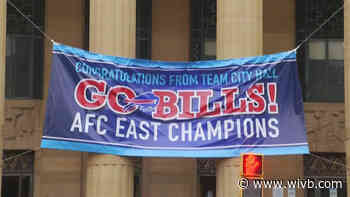 Buffalo leaders unveil new City Hall banner celebrating the Bills AFC East title