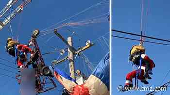 Santa Claus Rescued by Firefighters After Getting Stuck in Power Lines