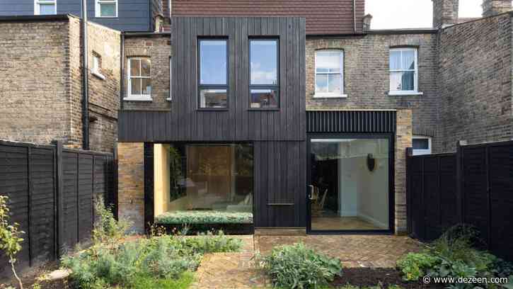 Victorian townhouse in London remodelled with charred-wood extension