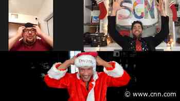 Watch The Rock and 'The Office' star save one dad's Christmas