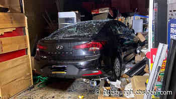 Car Crashes Through Front Of Convenience Store