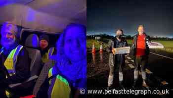 Sikh volunteers and local football club deliver meals to stranded lorry drivers