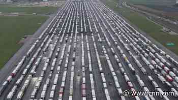 'Chaos and confusion': Stranded trucks pack UK airstrip