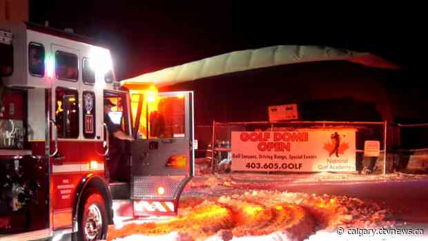 Golf dome in southeast Calgary collapses