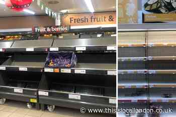Supermarkets 'ransacked' as lorries stuck at border