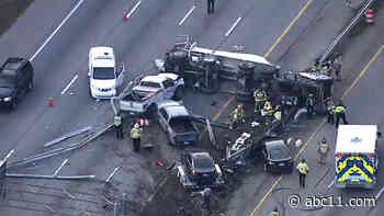 At least 1 dead in crash on I-40 near airport, significant traffic delays due to overturned truck