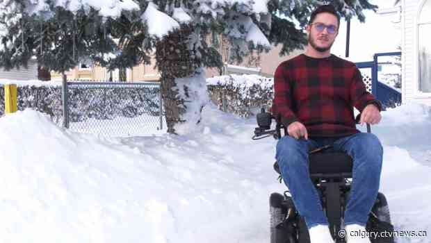 Calgary accessibility advocate reminds people to clear snow and ice from sidewalks