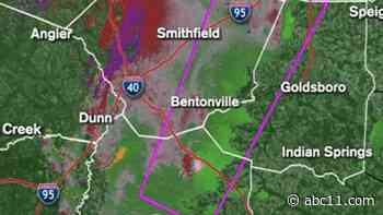 Tornado warning issued for Johnston, Sampson and Wayne counties