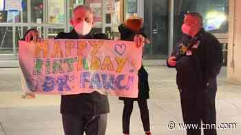Dr. Fauci is 80 today. Hear the Bidens sing 'Happy Birthday' to him