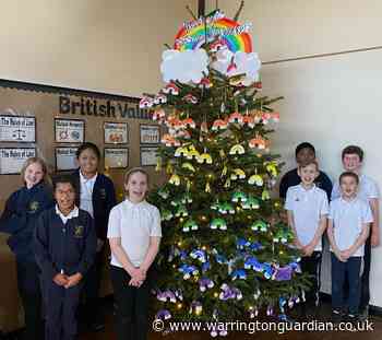 St Alban's Catholic Primary School's Christmas tree for NHS