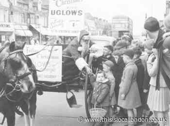 Memories of Santa arriving at his grotto in an East London department store