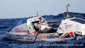 Santa hats for Atlantic rowers as they celebrate Christmas