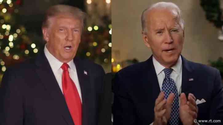 Media hammers Trump... for delivering SAME Christmas message as Biden