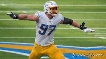 Chargers DE Bosa (concussion, shin) ruled out