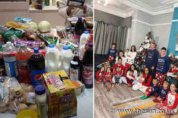 Britain’s biggest family The Radfords show off their whopping Christmas food shop as they prep for TWENTY - The Sun