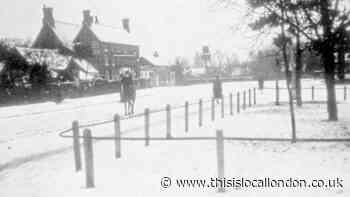 A wintry scene in Loughton, Essex almost a century ago