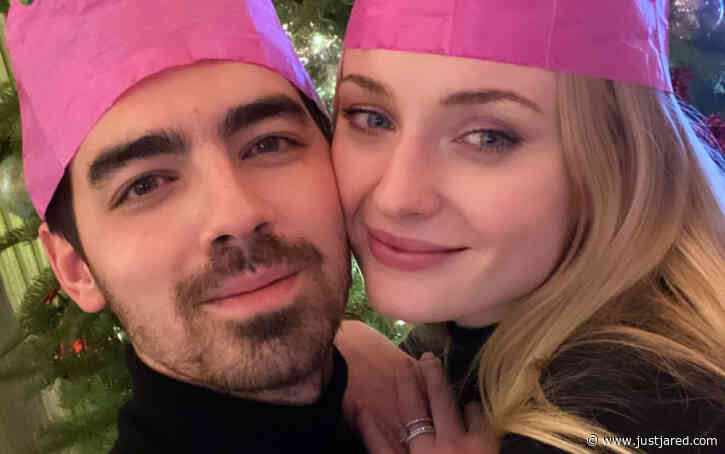 Joe Jonas & Sophie Turner Wear Matching Crowns for First Christmas as Parents!