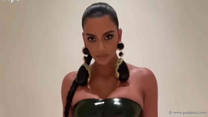 Kim Kardashian Wears Dress with Built-In Abs for Christmas Eve Dinner