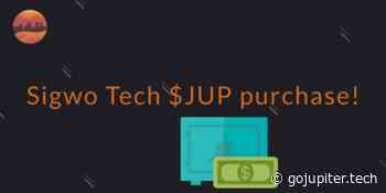 Sigwo Tech goes $JUP!