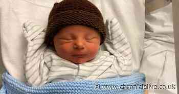 Adorable Christmas baby arrived early to be extra-special gift