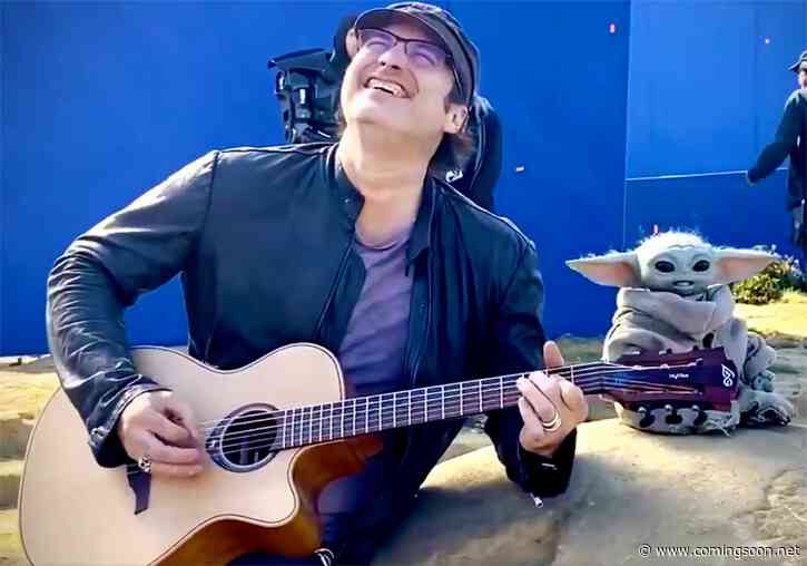 Robert Rodriguez Jams with Baby Yoda in The Mandalorian BTS video