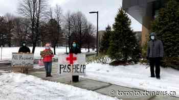 Residents' families protest outside of Toronto long-term care home as COVID-19 death toll climbs