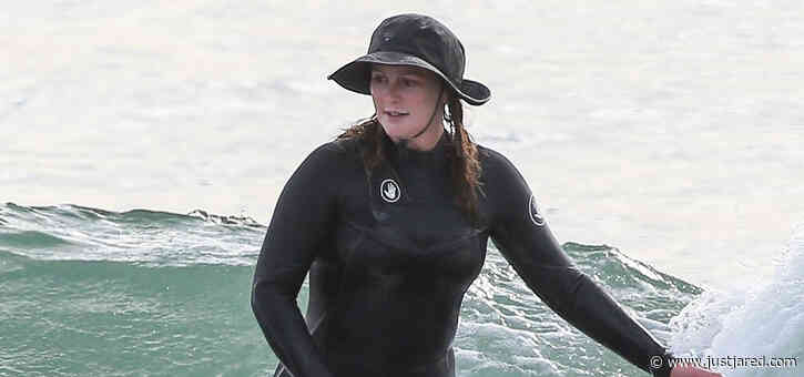 Leighton Meester Catches Some Waves During Solo Surf Session