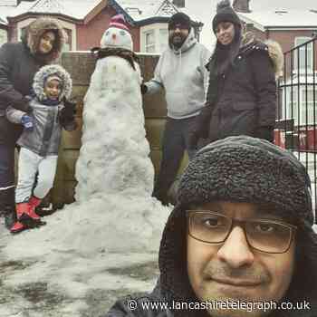 Families in East Lancashire enjoy the overnight snow shower