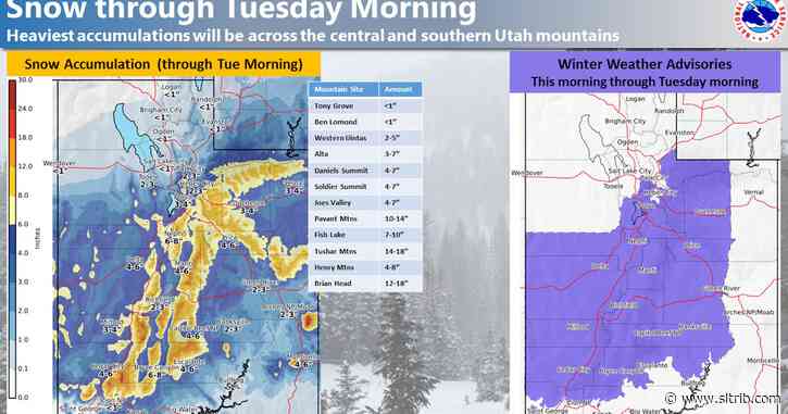 Expect snow on Monday — and more on Thursday