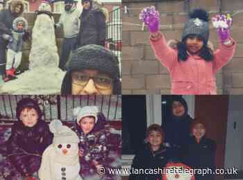 Families in East Lancashire enjoy fun in the snow