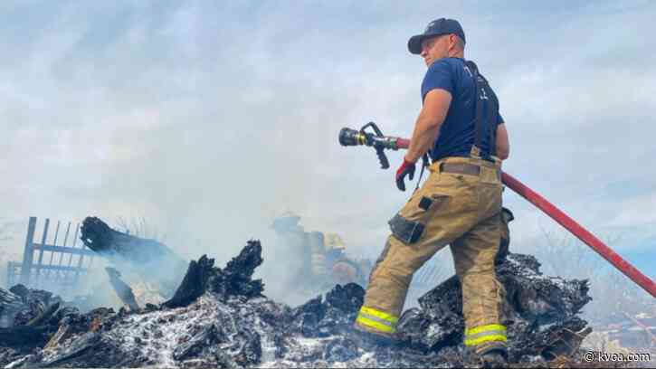 TFD crews work debris/brush fire on south side