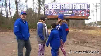WATCH: Bills fans at the Bills billboard near Patriots' Gillette Stadium