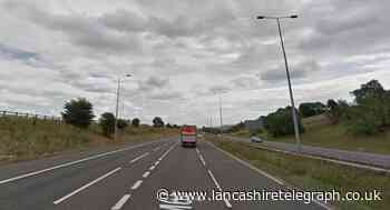 Traffic slow on M65 Lancashire due to snow