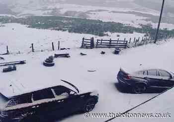 Snow falls in Bolton again as weather warning for ice is issued