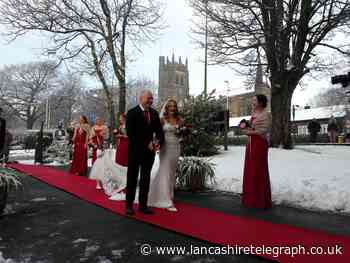 Now that is what you call a white wedding day in Blackburn